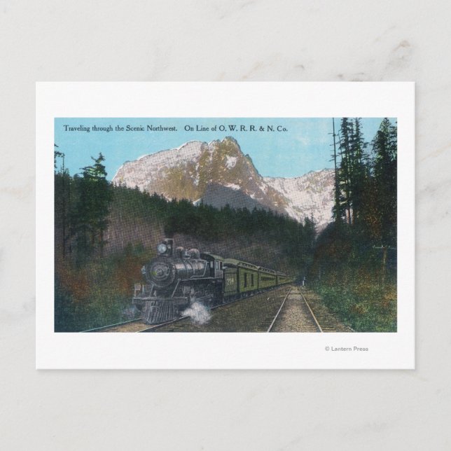 Cartão Postal Comboio a viajar pelo Noroeste (Frente)
