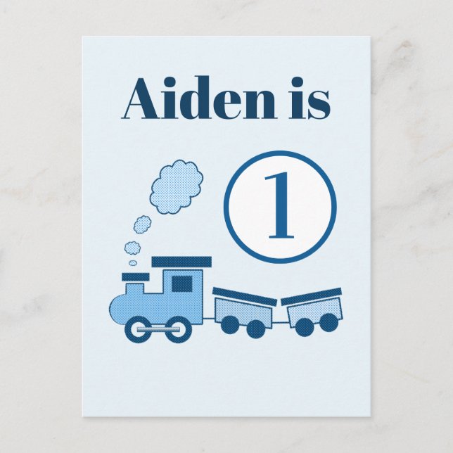 Cartão Postal Comboio Blue Choo (Frente)