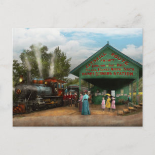 Cartão Postal Comboio - Capacitação, NY - À espera da partida de