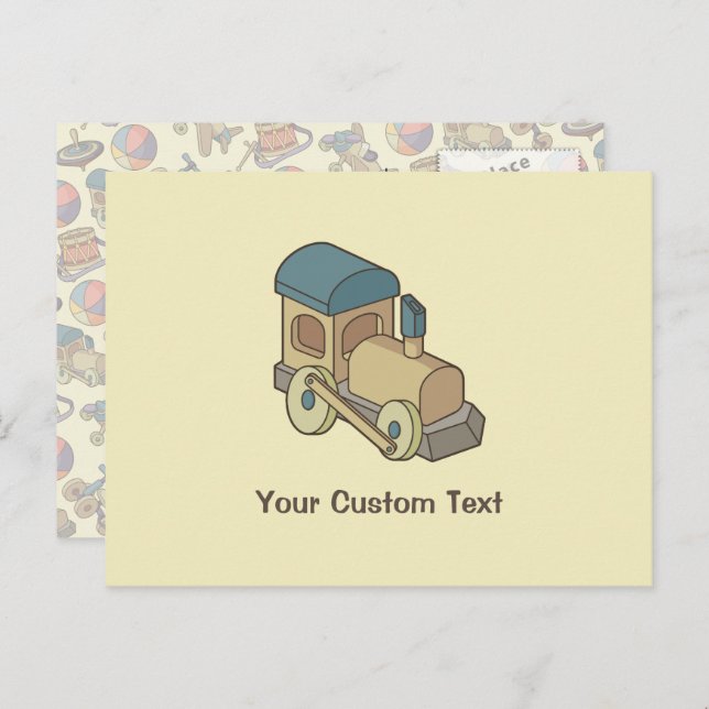 Cartão Postal Comboio de Brinquedo (Frente/Verso)