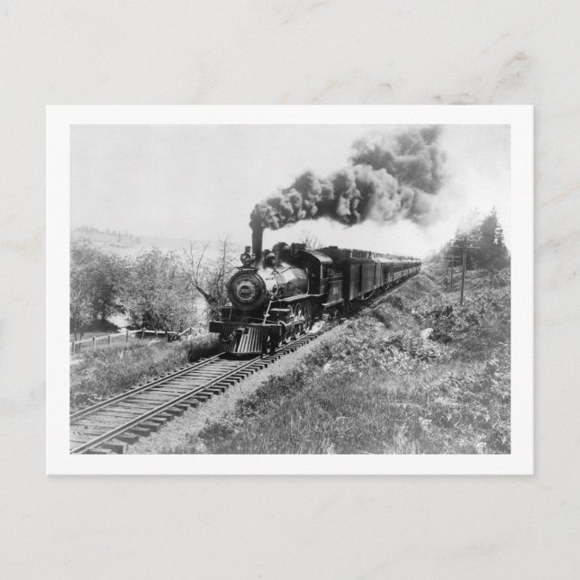 Cartão Postal Comboio ferroviário limitado na costa norte próxim (Frente)