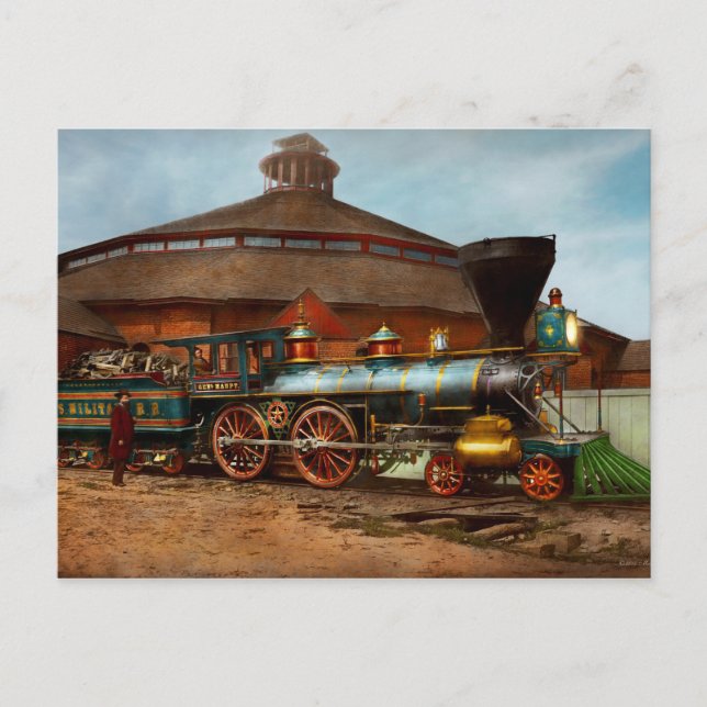 Cartão Postal Comboio - Guerra Civil - General Haupt 1863 (Frente)