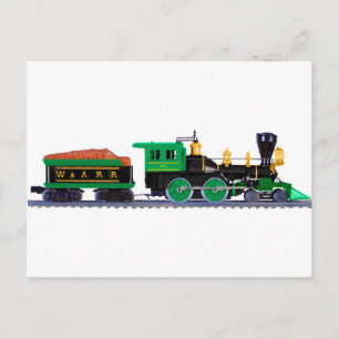 Cartão Postal Comboio Negro E Verde