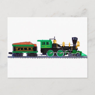 Cartão Postal Comboio Negro E Verde