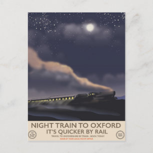 Cartão Postal Comboio noturno em Oxford