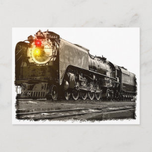 Cartão Postal Comboio preto 8444