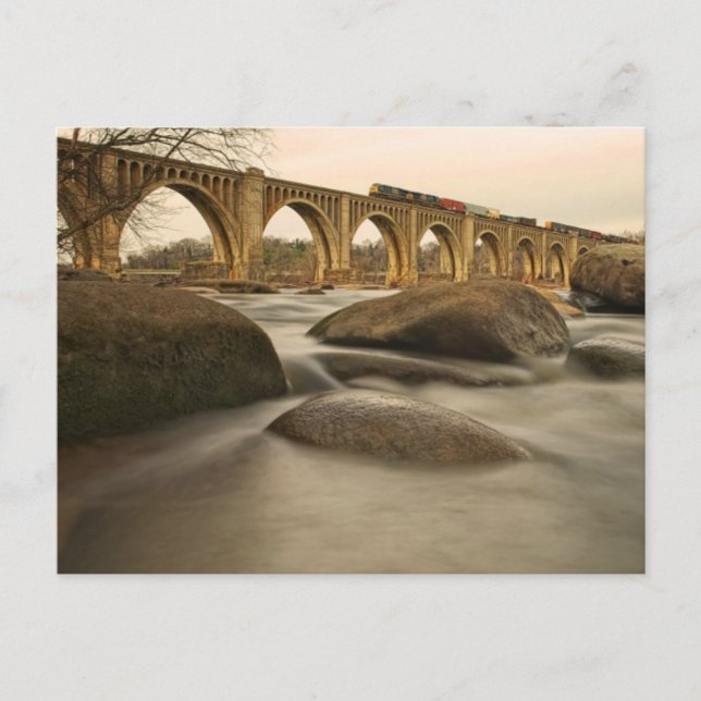 Cartão Postal Comboio sobre James River (Frente)