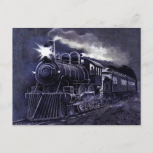 Cartão Postal Comboio Vitoriano do Motor a Vapor Mágico