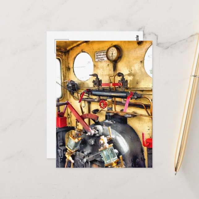 CARTÃO POSTAL COMBOIOS DE VAPOR (Frente/Verso In Situ)