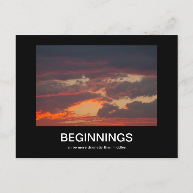 Cartão Postal Começa poster de demonstração (Frente)