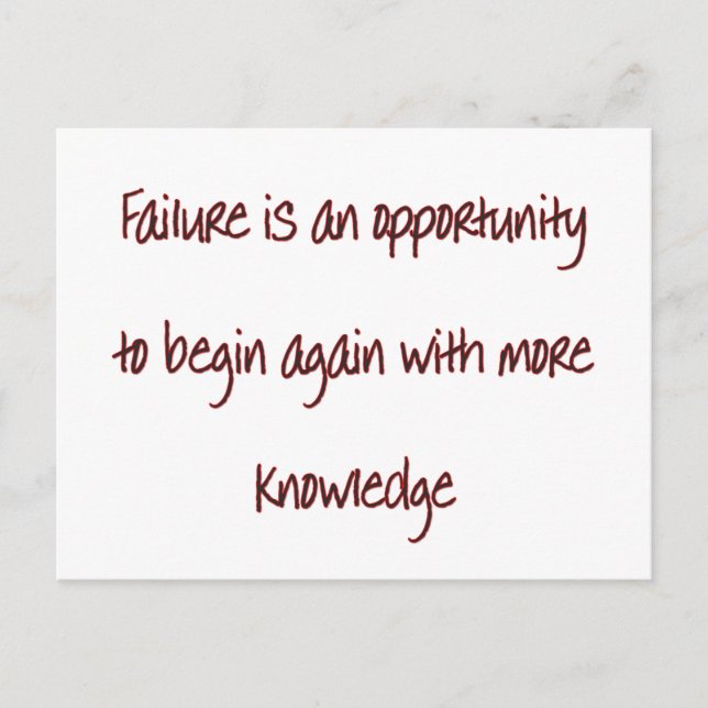 Cartão Postal Começar Novamente (Frente)