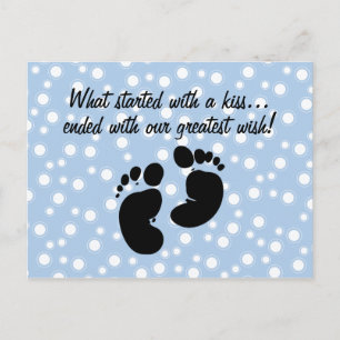 Cartão Postal Começou Com Um Beijo Azul Personalizado