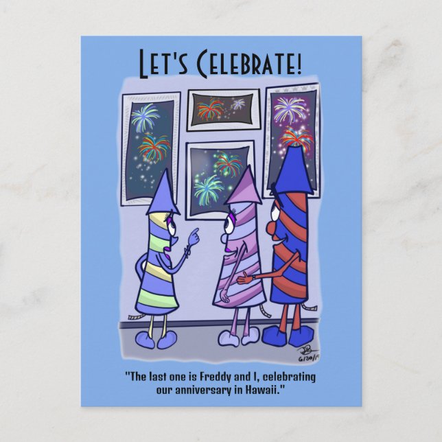 Cartão Postal Comemoração do vamos 4 de julho (Frente)