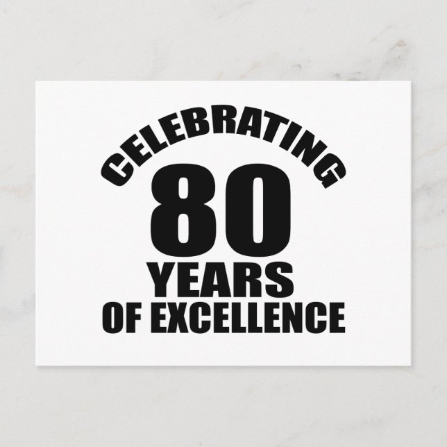 Cartão Postal Comemorando 80 Anos de Nascimento (Frente)