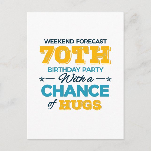 Cartão Postal comemorando o 70º aniversário (Frente)