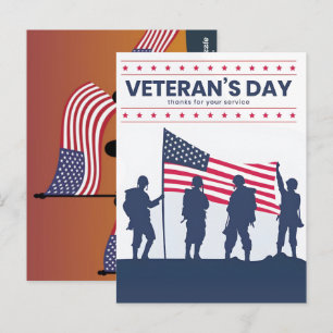 Cartão Postal Comemorando os Heróis da América – Dia dos Veteran