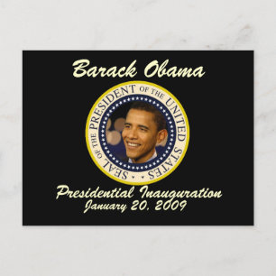 Cartão Postal Comemorativa da Inauguração do Presidente Obama