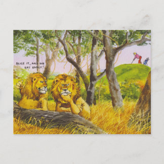 Cartão Postal Comer cedo