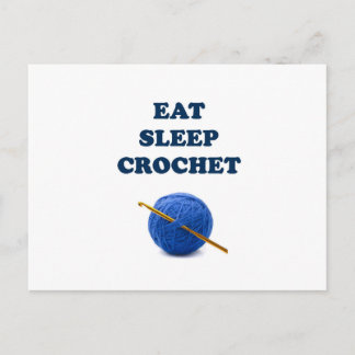 Cartão Postal Comer crochet do sono