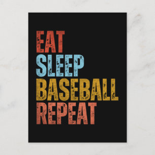 CARTÃO POSTAL COMER REPETIÇÃO DE BASEBALL DE SONO
