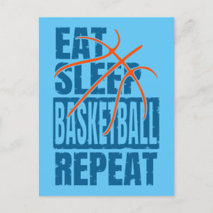 CARTÃO POSTAL COMER REPETIÇÃO DE BASQUETEBOL DE SONO