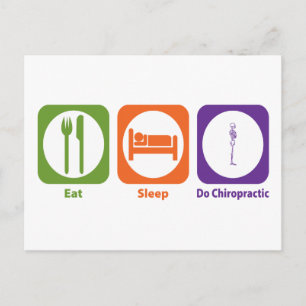 Cartão Postal Comer Sleep Do Chiropractic