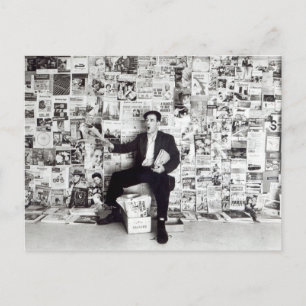 Cartão Postal Comerciante de jornais, c.1960