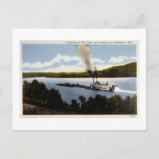 Cartão Postal Comércio no rio Ohio (Frente)