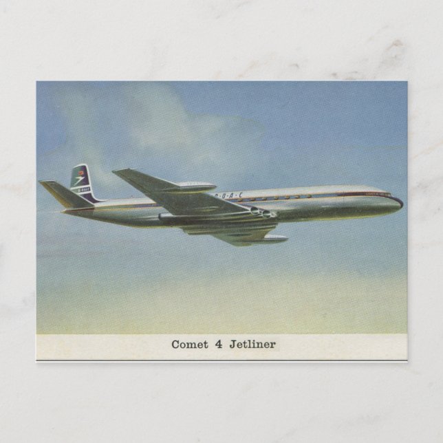 Cartão postal Comet Jetliner 1950s (Frente)