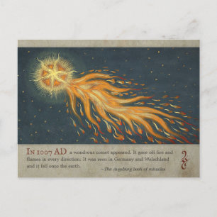 Cartão Postal Cometa do livro milagre de Augsburg CC0477
