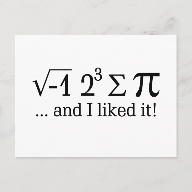 Cartão Postal Comi torta e gostei dela Tipografia (Frente)