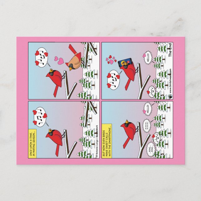 Cartão Postal Comic. Chamadas de Amargo Moderna (Frente)