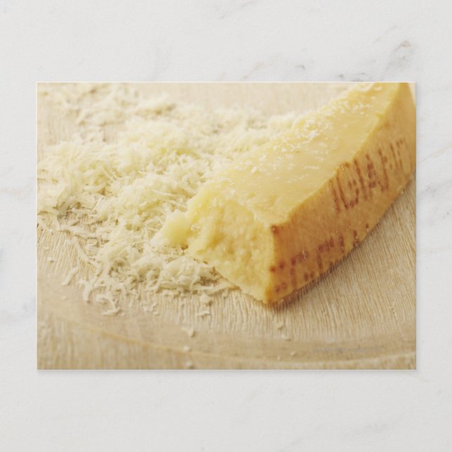 Cartão Postal Comida, Comida E Bebida, Queijo, Parmesão, Grado, (Frente)