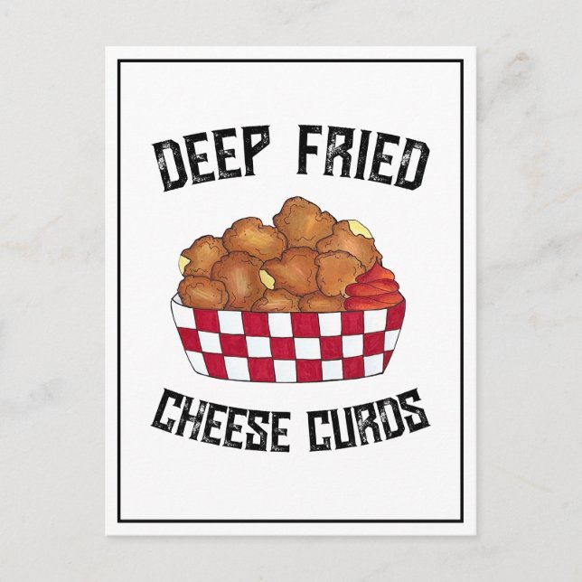 Cartão Postal Comida de Minnesota em Wisconsin, "Deep Fried Chee (Frente)