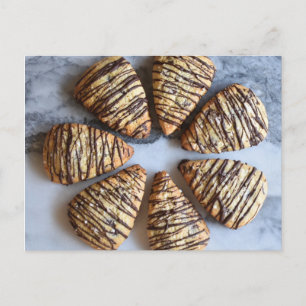 Cartão Postal Comida Fotografia Chocolate Chip British Scone