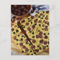 Comida Fotografia Faca Negra Oliva Focaccia Pão