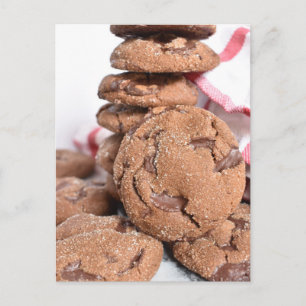Cartão Postal Comida Fotografia Gingerpão Chocolate Cookies