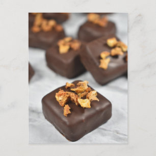 Cartão Postal Comida Fotografia Laranja Chocolate Bon Bon