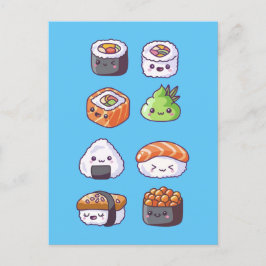 Cartão Postal Comida japonesa Sushi Roll