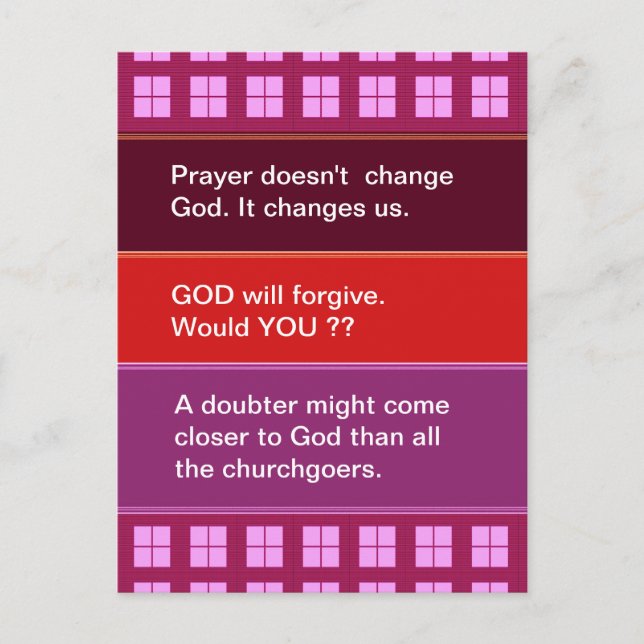 Cartão Postal Comida para o pensamento: Palavras da sabedoria (Frente)