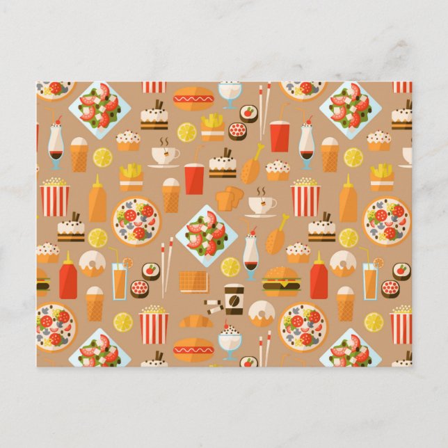 Cartão Postal Comida rápida (Frente)