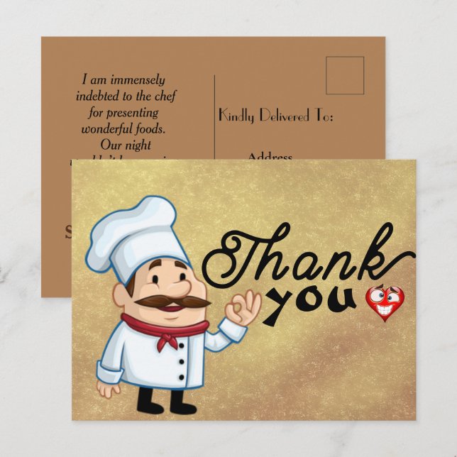 Cartão Postal Comida saborosa (Frente/Verso)