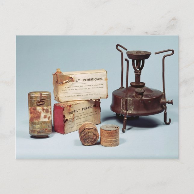 Cartão Postal Comida tirada na expedição antártica de Scott (Frente)