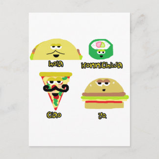 Cartão Postal Comidas de Conversação