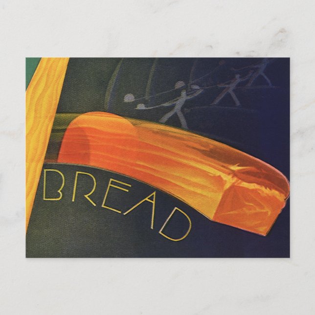 Cartão Postal Comidas Saudáveis, Pão De Trigo Com Grãos Inteiros (Frente)