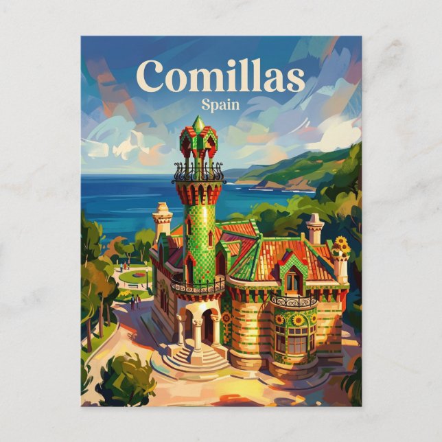 Cartão Postal Comillas Espanha (Frente)