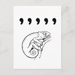 Cartão Postal Comma Chameleon
