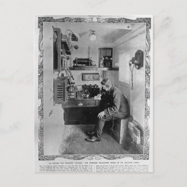 Cartão Postal Como a bordo do "Titanic" destroçado (Frente)