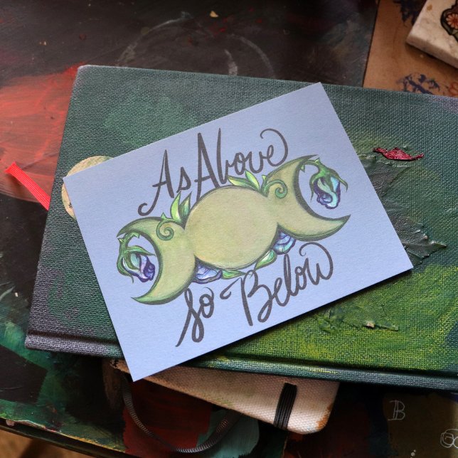 Cartão Postal Como acima, assim abaixo arte pagã da tríplice Lua (Criador carregado)