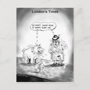 Cartão Postal Como Assustar Um Grande Cachorro Engraçado Dons E 